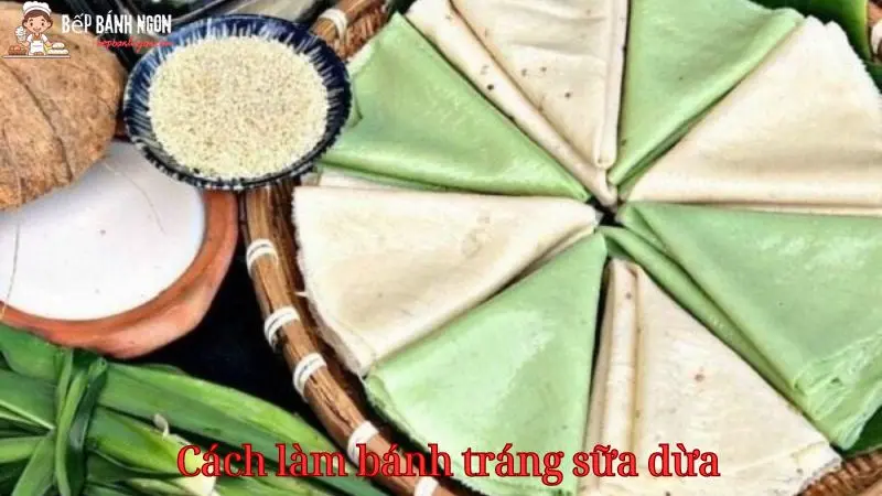 Cách làm bánh tráng sữa dừa 